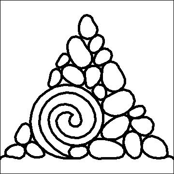 (image for) 60 Degree Pebbles and Snail Triangle p2p-L03198* - Click Image to Close